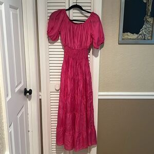 CJ Laing Pink Ruffled dress xs